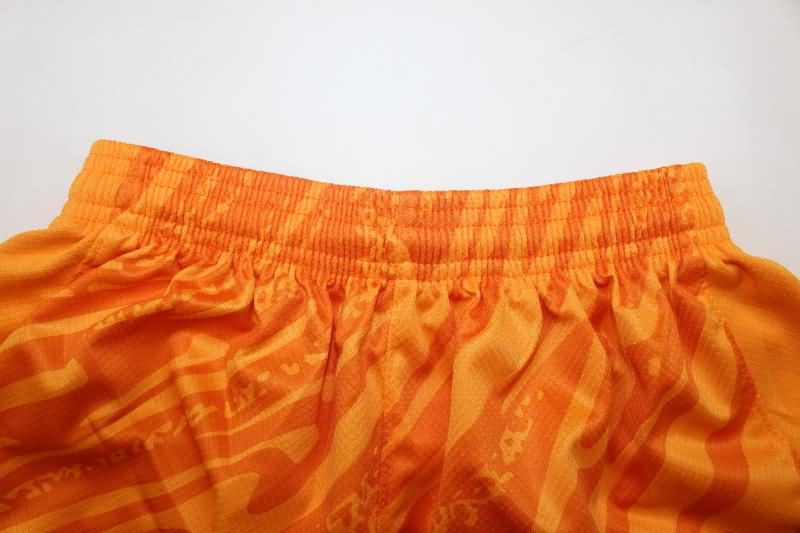 Thailand Quality(AAA) 24/25 Barcelona Goalkeeper Orange Soccer Shorts