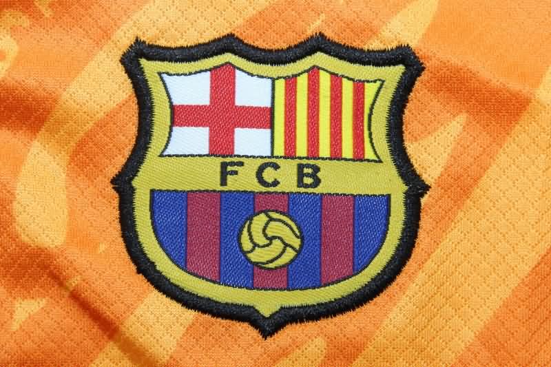 Thailand Quality(AAA) 24/25 Barcelona Goalkeeper Orange Soccer Shorts