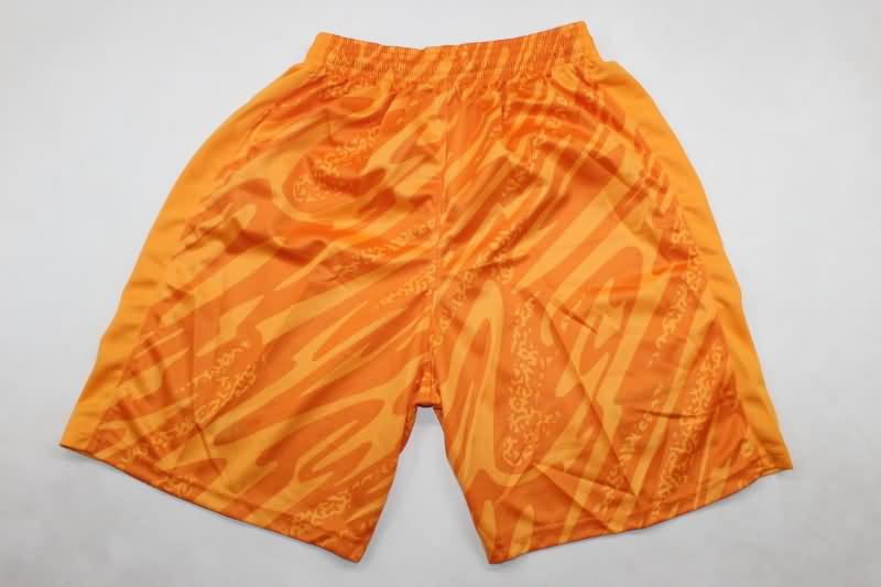 Thailand Quality(AAA) 24/25 Barcelona Goalkeeper Orange Soccer Shorts