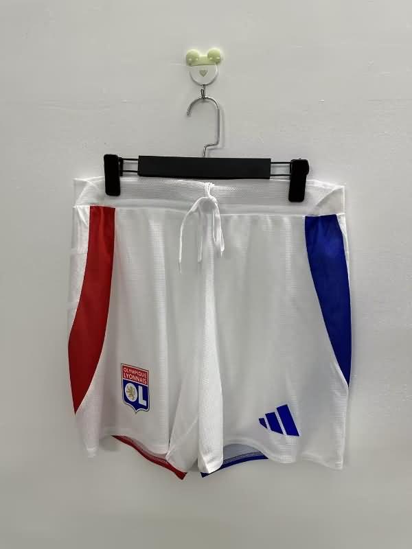 Thailand Quality(AAA) 24/25 Lyon Home Soccer Shorts (Player)