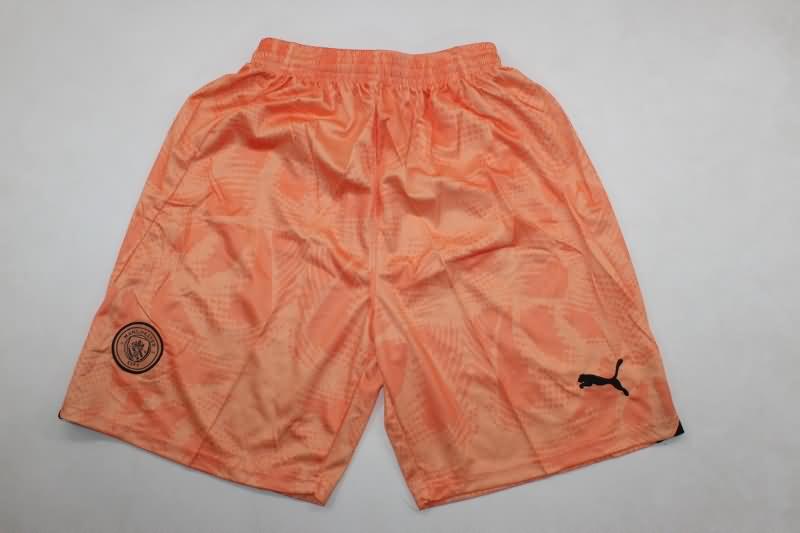 Thailand Quality(AAA) 24/25 Manchester City Goalkeeper Orange Soccer Shorts