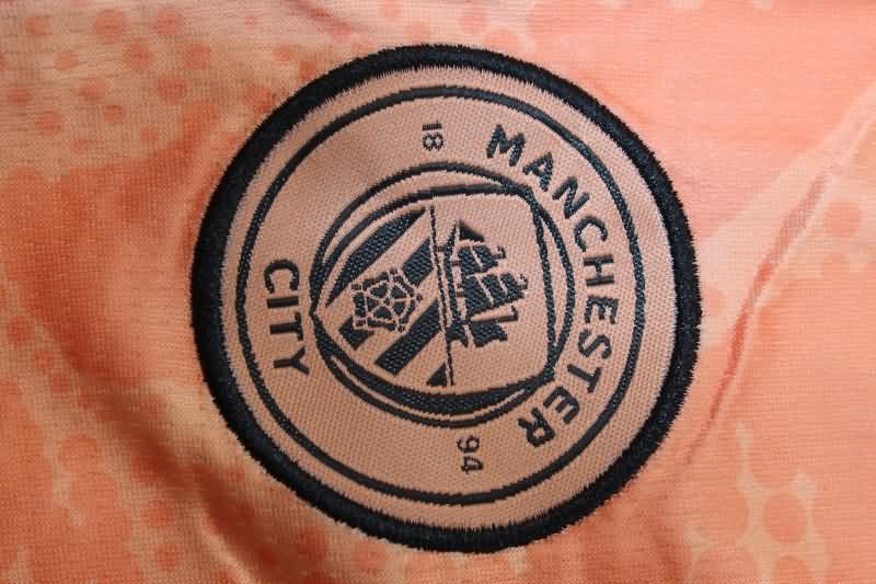 Thailand Quality(AAA) 24/25 Manchester City Goalkeeper Orange Soccer Shorts