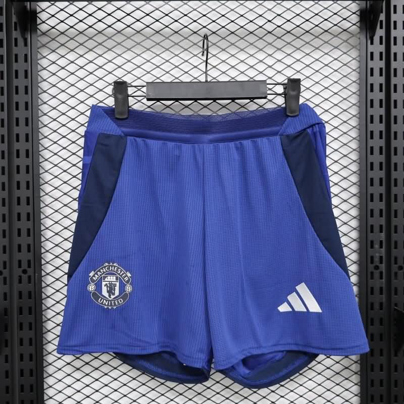 Thailand Quality(AAA) 24/25 Manchester United Away Soccer Shorts (Player)