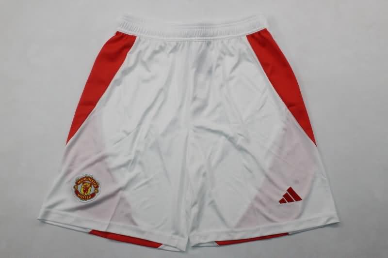 Thailand Quality(AAA) 24/25 Manchester United Home Soccer Shorts