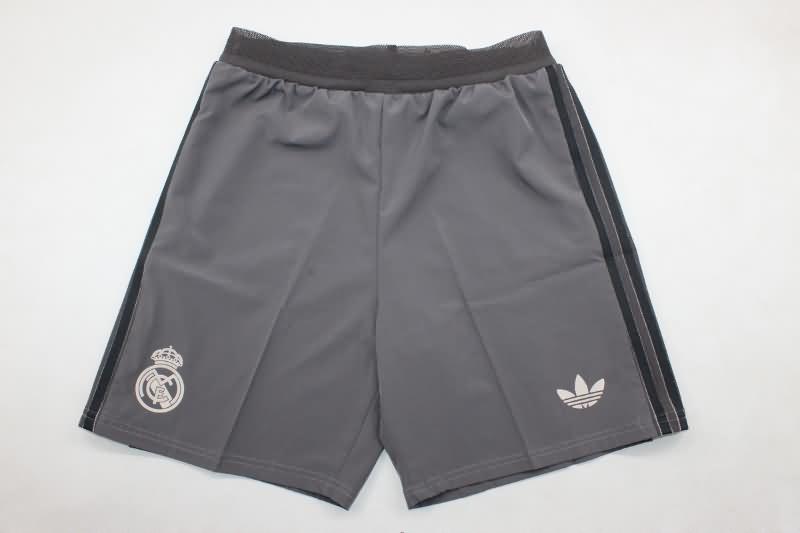 Thailand Quality(AAA) 2024/25 Real Madrid Third Soccer Shorts (Player)