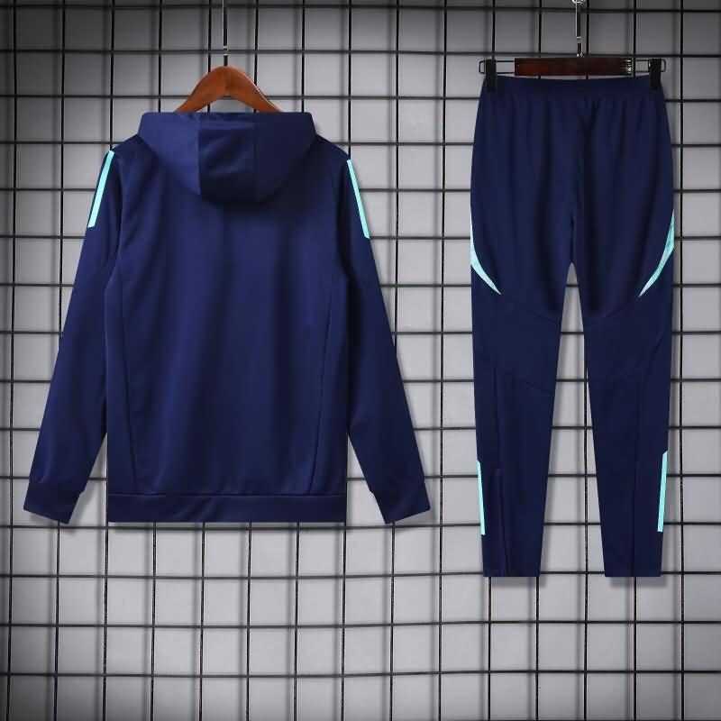 Thailand Quality(AAA) 24/25 Arsenal Dark Blue Soccer Tracksuit 04