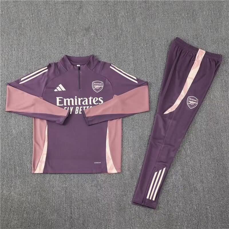 Thailand Quality(AAA) 24/25 Arsenal Purples Soccer Tracksuit