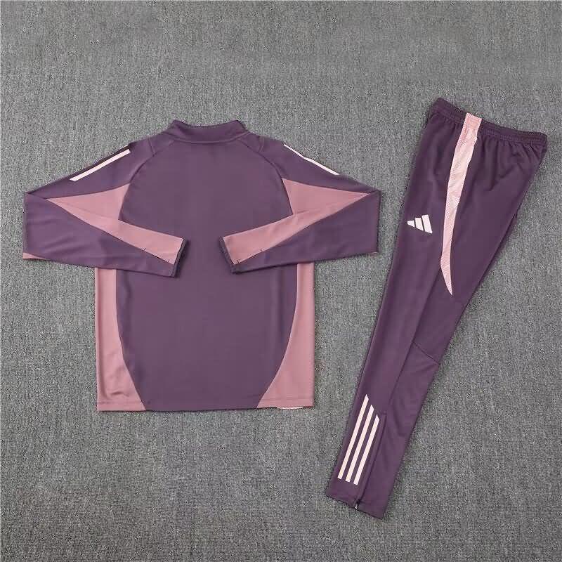 Thailand Quality(AAA) 24/25 Arsenal Purples Soccer Tracksuit