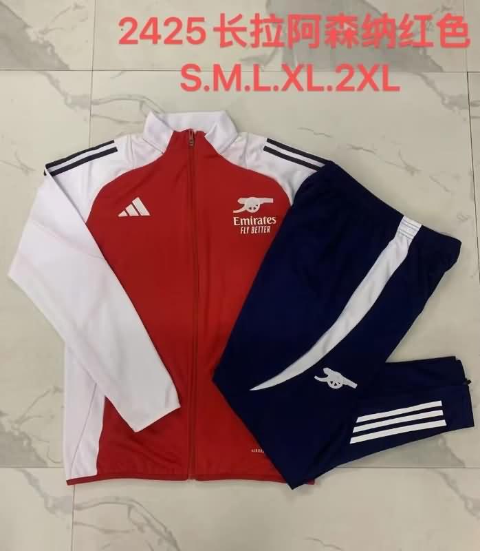 Thailand Quality(AAA) 24/25 Arsenal Red Soccer Tracksuit 02