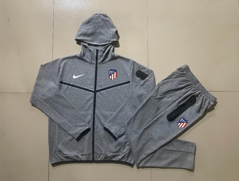 Thailand Quality(AAA) 24/25 Atletico Madrid Grey Soccer Tracksuit 02