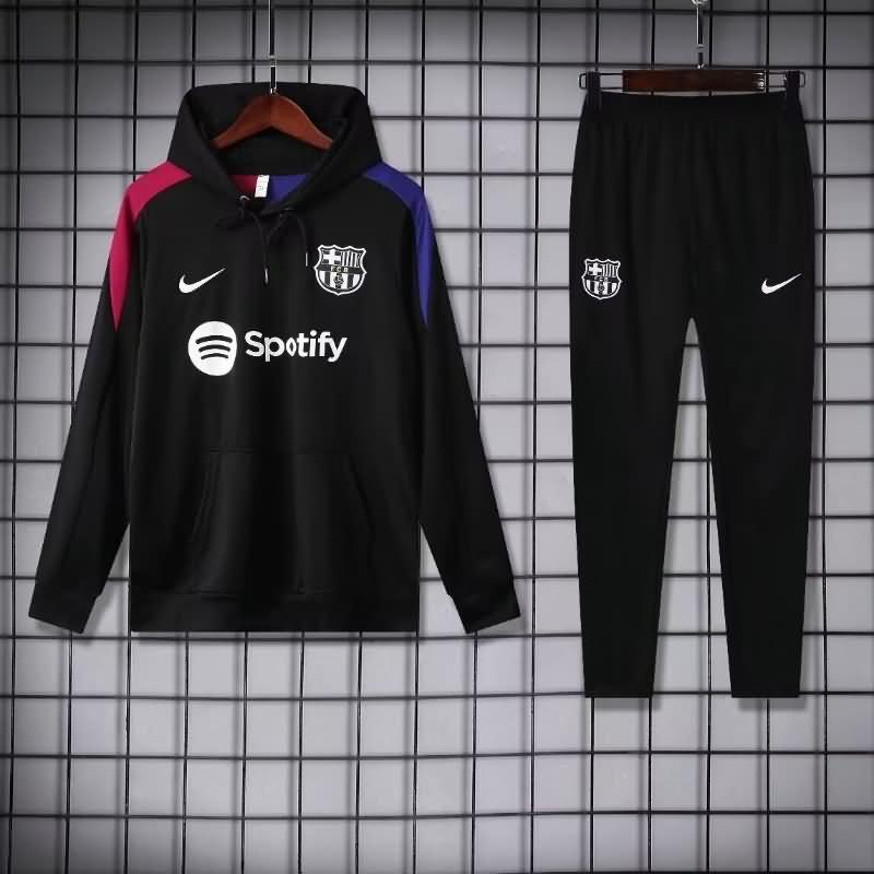 Thailand Quality(AAA) 24/25 Barcelona Black Soccer Tracksuit 05