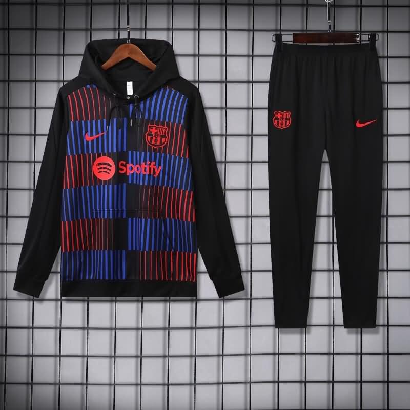 Thailand Quality(AAA) 24/25 Barcelona Black Soccer Tracksuit 08