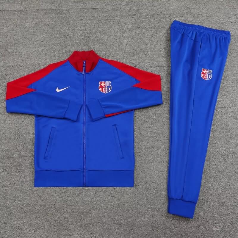 Thailand Quality(AAA) 24/25 Barcelona Blue Soccer Tracksuit