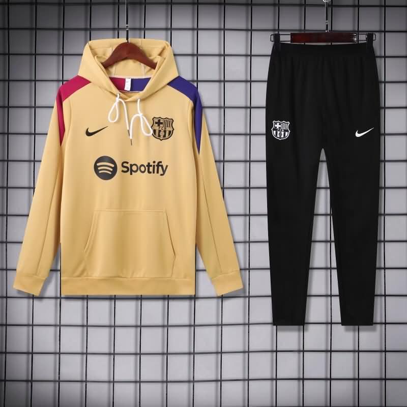 Thailand Quality(AAA) 24/25 Barcelona Gold Soccer Tracksuit 02