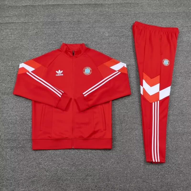 Thailand Quality(AAA) 24/25 Bayern Munich Red Soccer Tracksuit 06