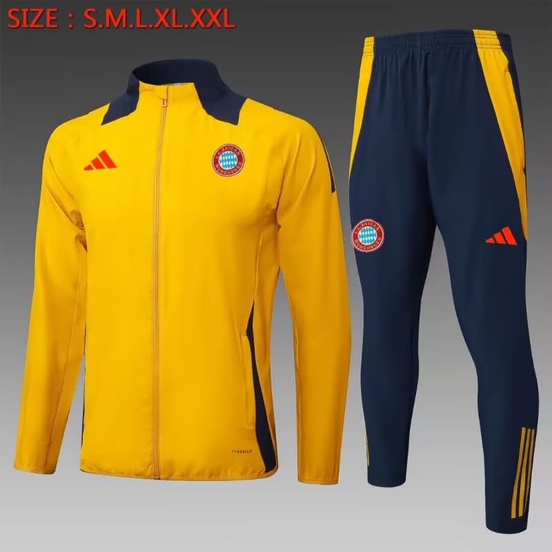 Thailand Quality(AAA) 24/25 Bayern Munich Yellow Soccer Tracksuit