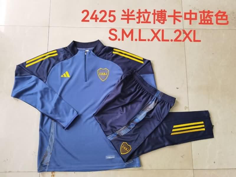 Thailand Quality(AAA) 2024 Boca Juniors Blue Soccer Tracksuit 03