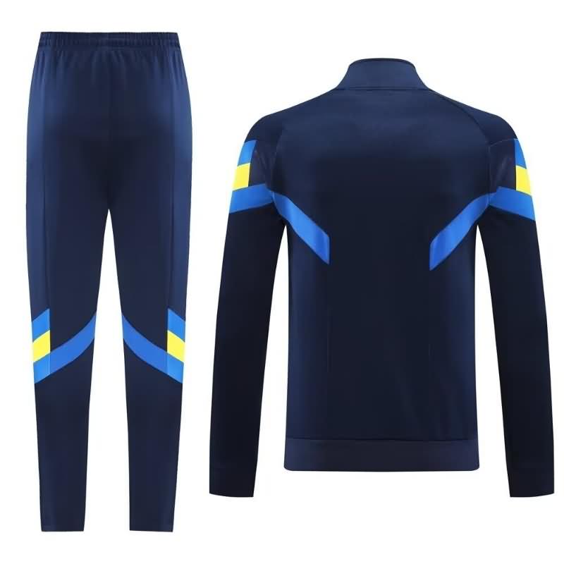 Thailand Quality(AAA) 2024 Boca Juniors Dark Blue Soccer Tracksuit