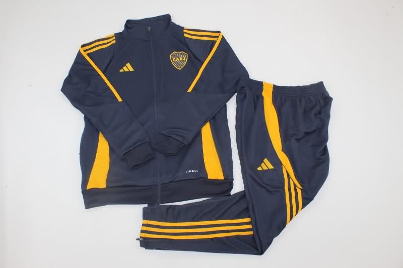 Thailand Quality(AAA) 2024 Boca Juniors Dark Blue Soccer Tracksuit 02