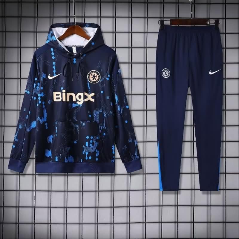 Thailand Quality(AAA) 24/25 Chelsea Dark Blue Soccer Tracksuit 05