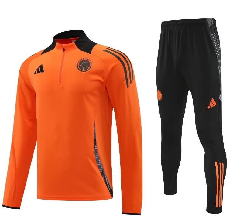 Thailand Quality(AAA) 2024 Colombia Orange Soccer Tracksuit