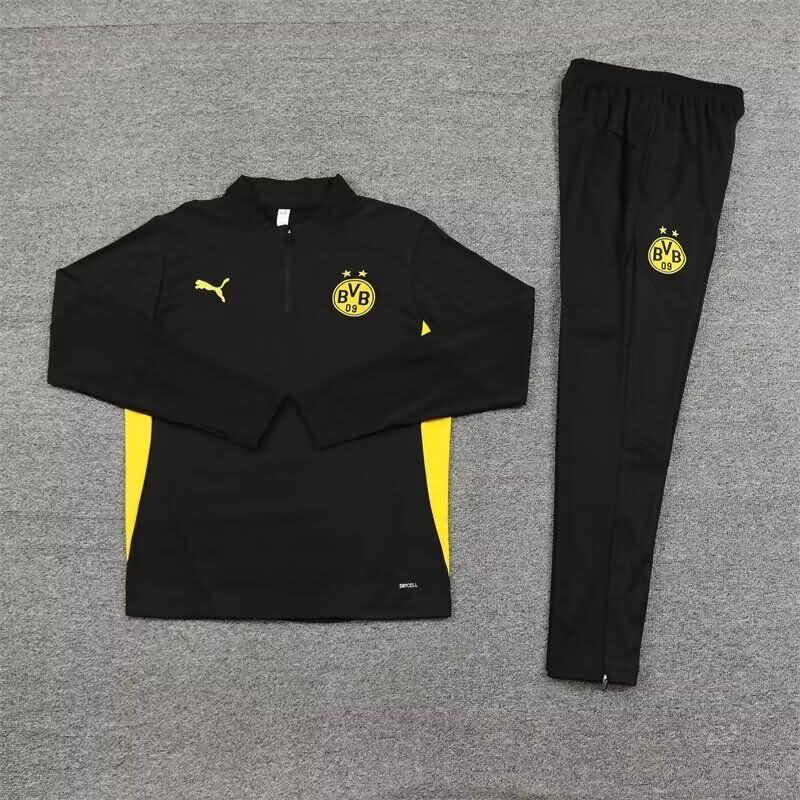 Thailand Quality(AAA) 24/25 Dortmund Black Soccer Tracksuit