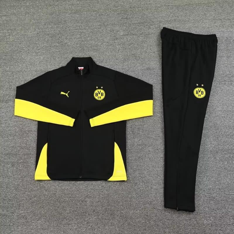 Thailand Quality(AAA) 24/25 Dortmund Black Soccer Tracksuit 02