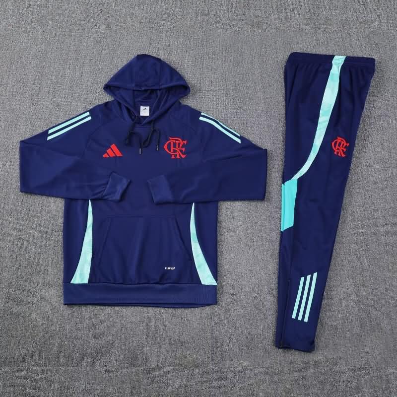 Thailand Quality(AAA) 24/25 Flamengo Dark Blue Soccer Tracksuit