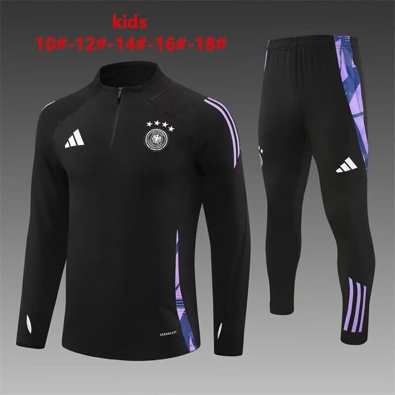 Kids - Thailand Quality(AAA) 2024 Germany Black Soccer Tracksuit