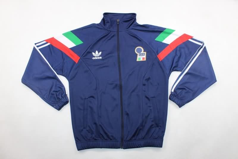 Thailand Quality(AAA) 2024 Italy Dark Blue Soccer Tracksuit 04