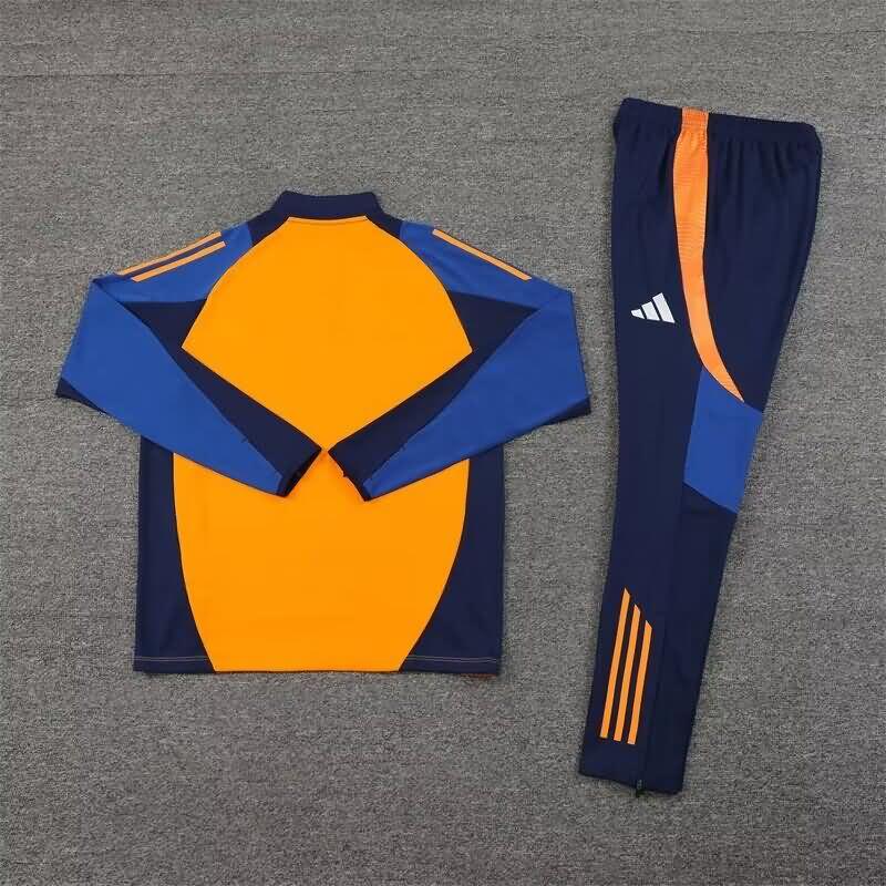 Thailand Quality(AAA) 24/25 Juventus Orange Soccer Tracksuit