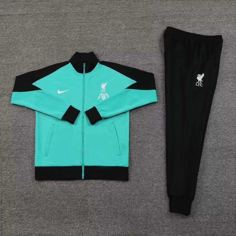 Thailand Quality(AAA) 24/25 Liverpool Green Soccer Tracksuit