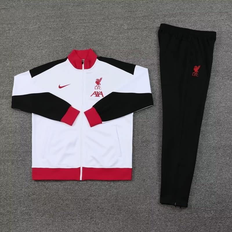 Thailand Quality(AAA) 24/25 Liverpool White Soccer Tracksuit