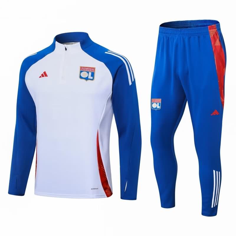 Thailand Quality(AAA) 24/25 Lyon White Soccer Tracksuit