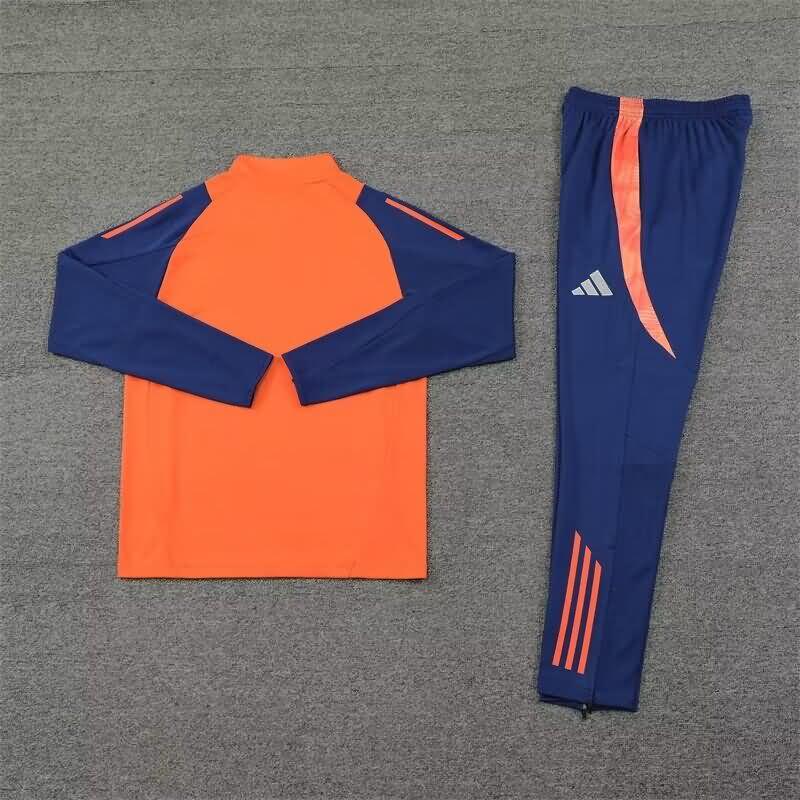 Thailand Quality(AAA) 24/25 Manchester United Orange Soccer Tracksuit