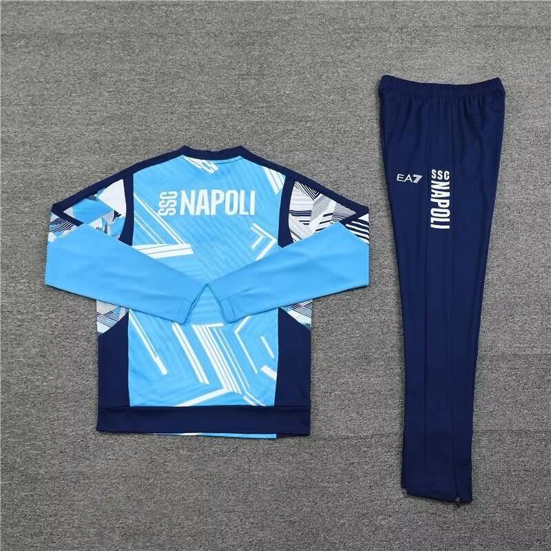 Thailand Quality(AAA) 24/25 Napoli Blue Soccer Tracksuit