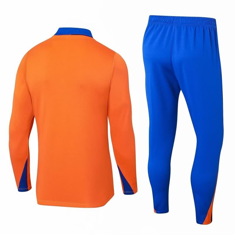 Thailand Quality(AAA) 2024 Netherlands Orange Soccer Tracksuit 02