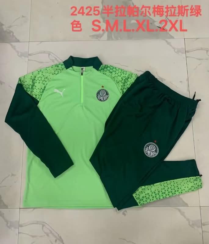 Thailand Quality(AAA) 2024 Palmeiras Green Soccer Tracksuit