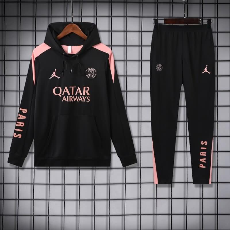 Thailand Quality(AAA) 24/25 Paris St Germain Black Soccer Tracksuit 07