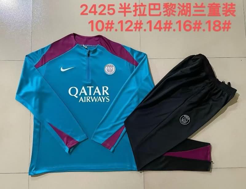 Thailand Quality(AAA) 24/25 Paris St Germain Blue Soccer Tracksuit