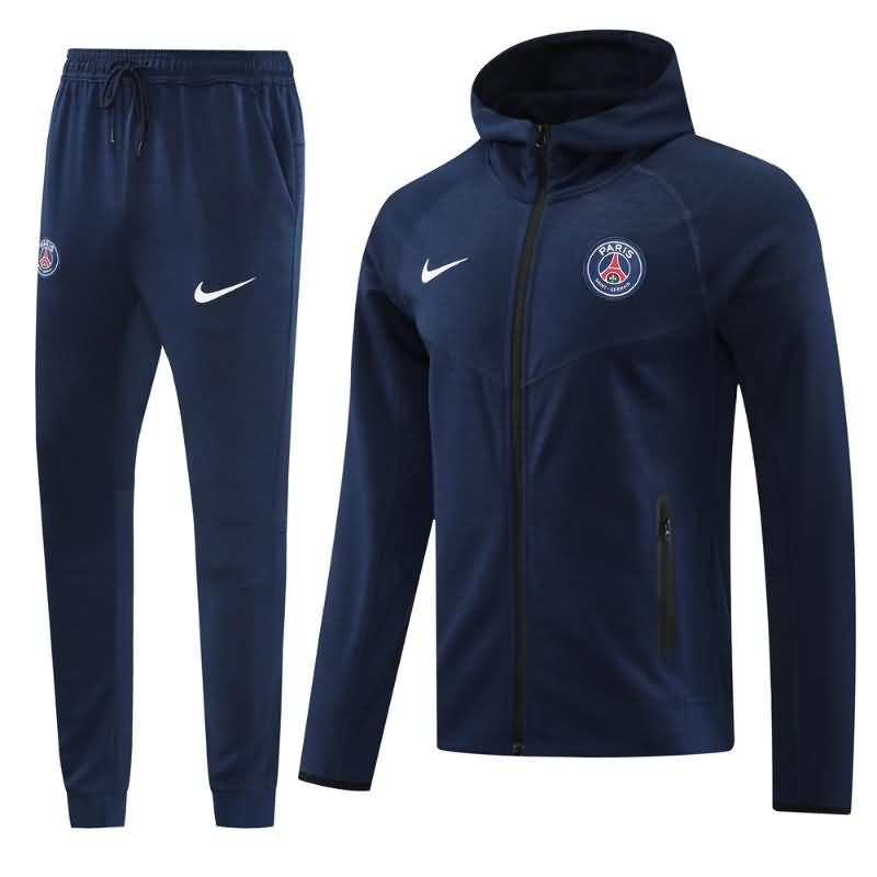 Thailand Quality(AAA) 24/25 Paris St Germain Dark Blue Soccer Tracksuit 03