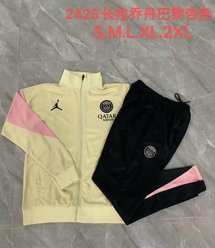 Thailand Quality(AAA) 24/25 Paris St Germain Gold Soccer Tracksuit