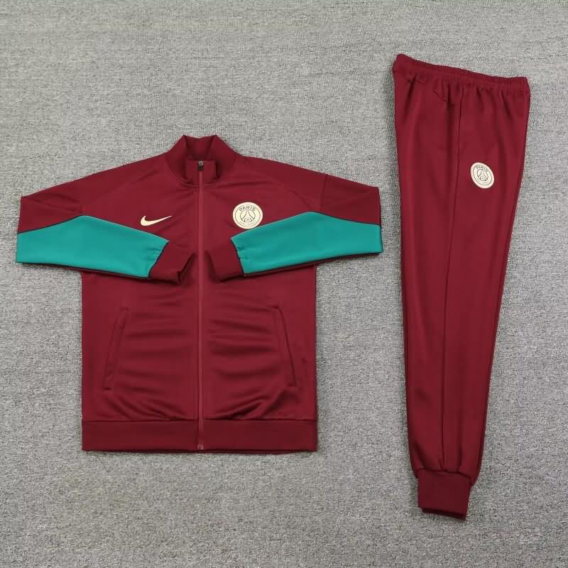 Thailand Quality(AAA) 24/25 Paris St Germain Red Soccer Tracksuit