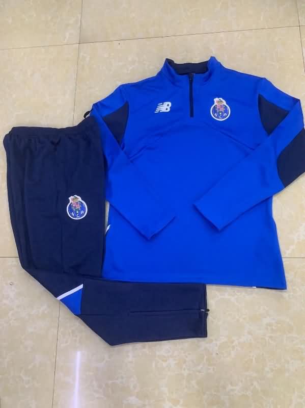 Thailand Quality(AAA) 24/25 Porto Blue Soccer Tracksuit