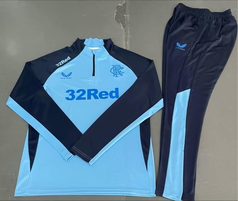 Thailand Quality(AAA) 24/25 Rangers Blue Soccer Tracksuit