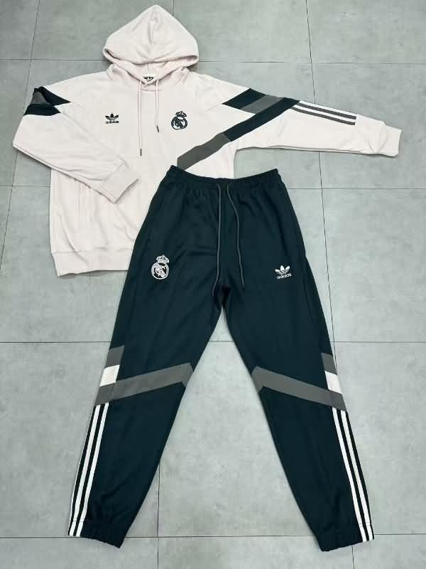 Thailand Quality(AAA) 24/25 Real Madrid Beige Soccer Tracksuit 04