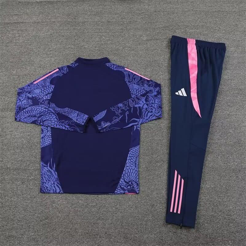 Thailand Quality(AAA) 24/25 Real Madrid Dark Blue Soccer Tracksuit