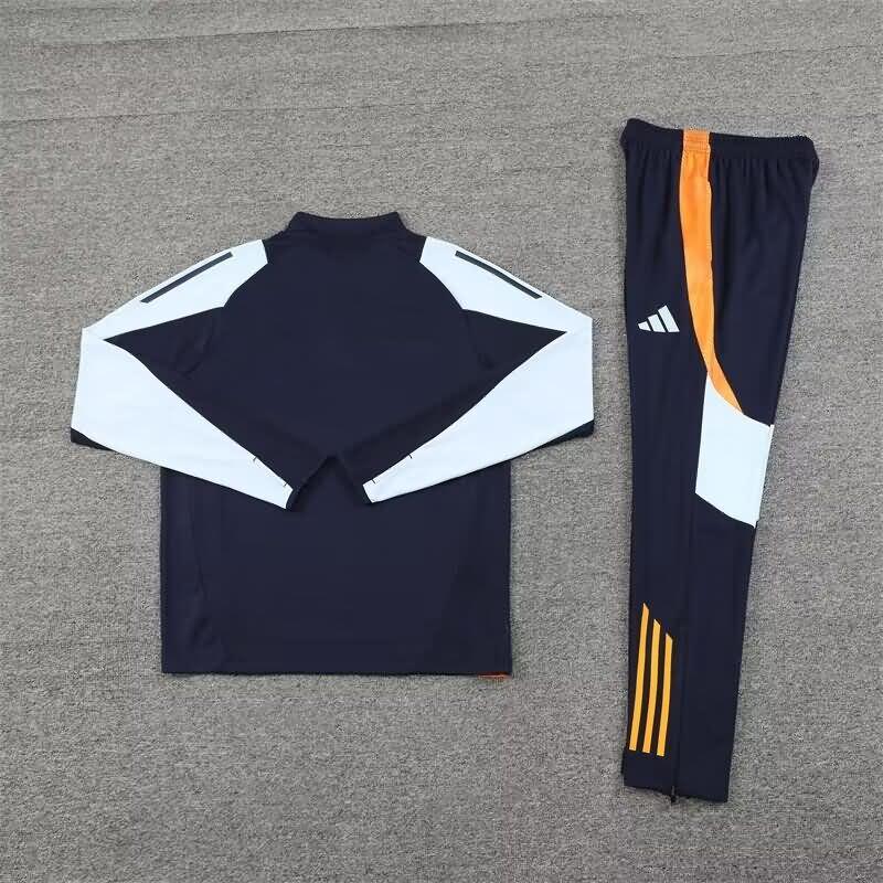 Thailand Quality(AAA) 24/25 Real Madrid Dark Blue Soccer Tracksuit 02