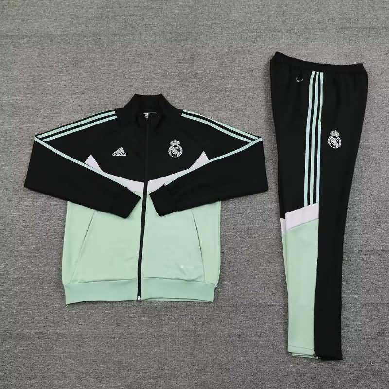 Thailand Quality(AAA) 24/25 Real Madrid Green Soccer Tracksuit