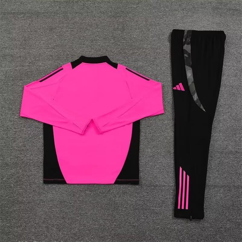 Thailand Quality(AAA) 24/25 Real Madrid Pink Soccer Tracksuit 02